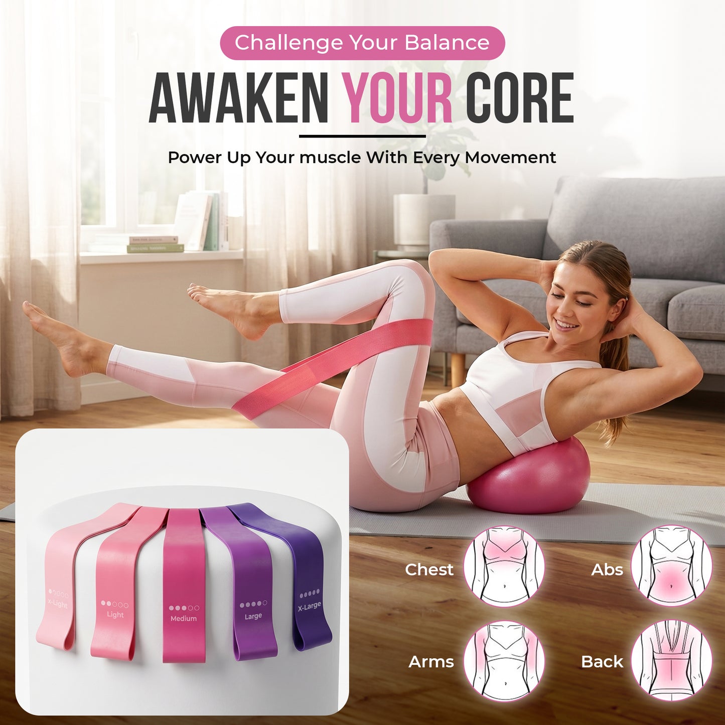 ROSEISIS™ 14-Piece Pilates Equipment Set for Home & Outdoor Workouts
