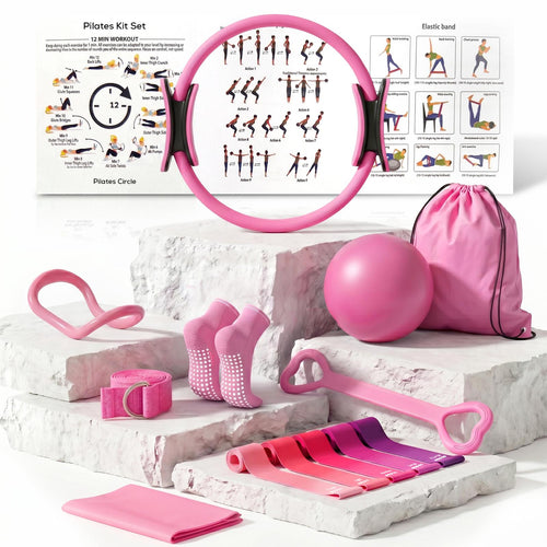 ROSEISIS™ 14-Piece Pilates Equipment Set for Home & Outdoor Workouts