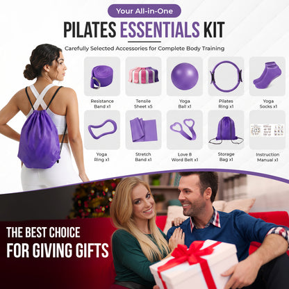 ROSEISIS™ 14-Piece Pilates Equipment Set for Home & Outdoor Workouts