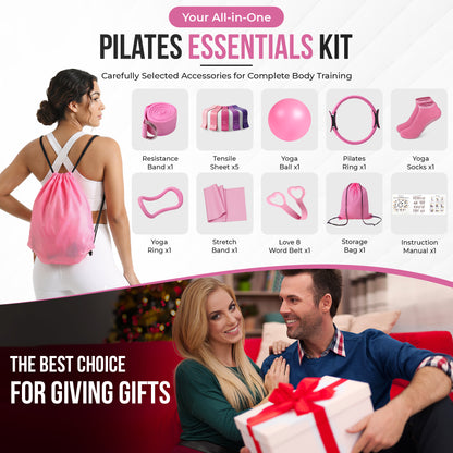 ROSEISIS™ 14-Piece Pilates Equipment Set for Home & Outdoor Workouts