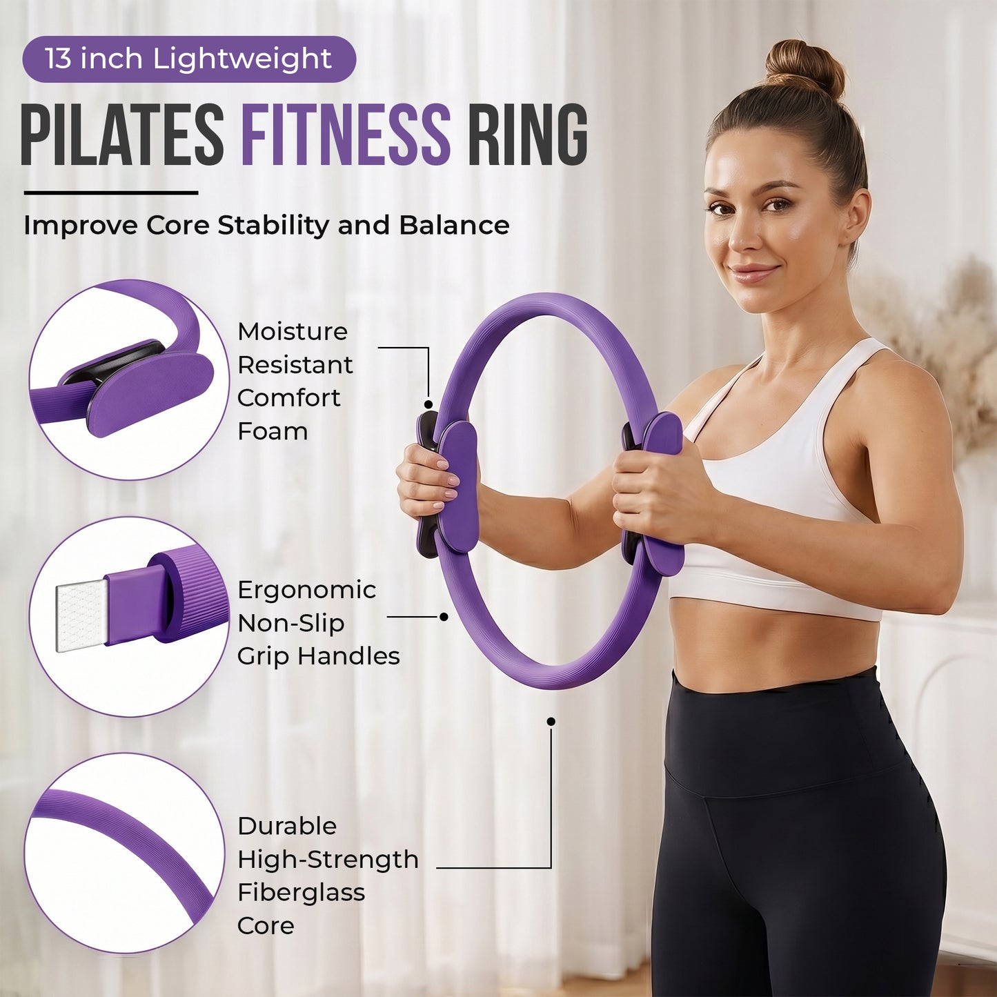 ROSEISIS™ 14-Piece Pilates Equipment Set for Home & Outdoor Workouts