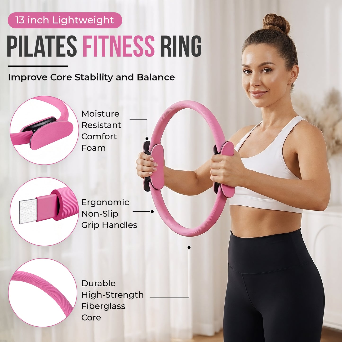 ROSEISIS™ 14-Piece Pilates Equipment Set for Home & Outdoor Workouts