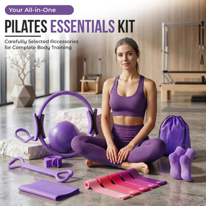 ROSEISIS™ 14-Piece Pilates Equipment Set for Home & Outdoor Workouts